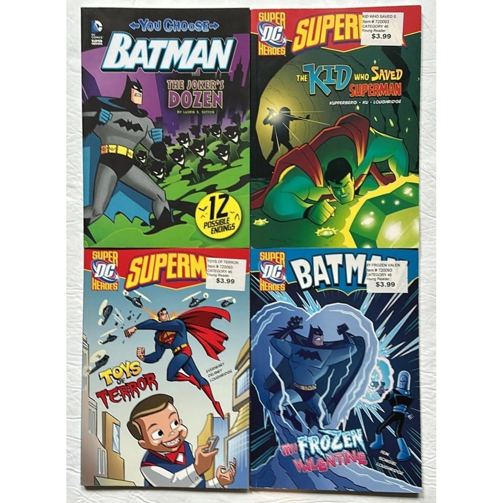 DC‎ Comics Super Heroes young reader books (4 books)